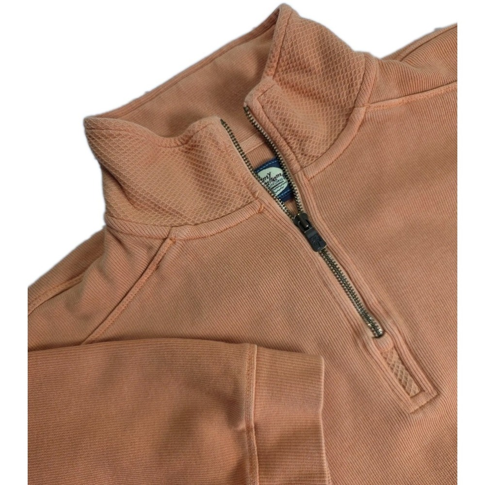 Tommy Bahama Sweater Mens XXL Pullover Quarter Zip Preppy‎ Relax Golf ORANGE